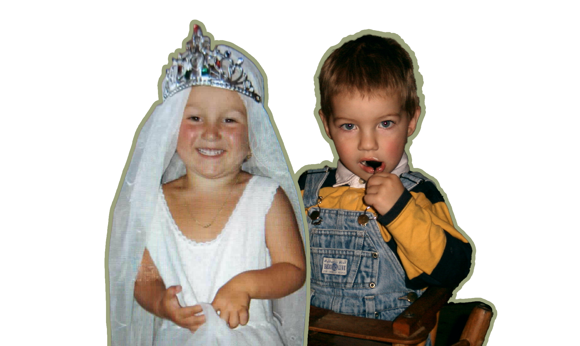 Adéla a Marek jako děti